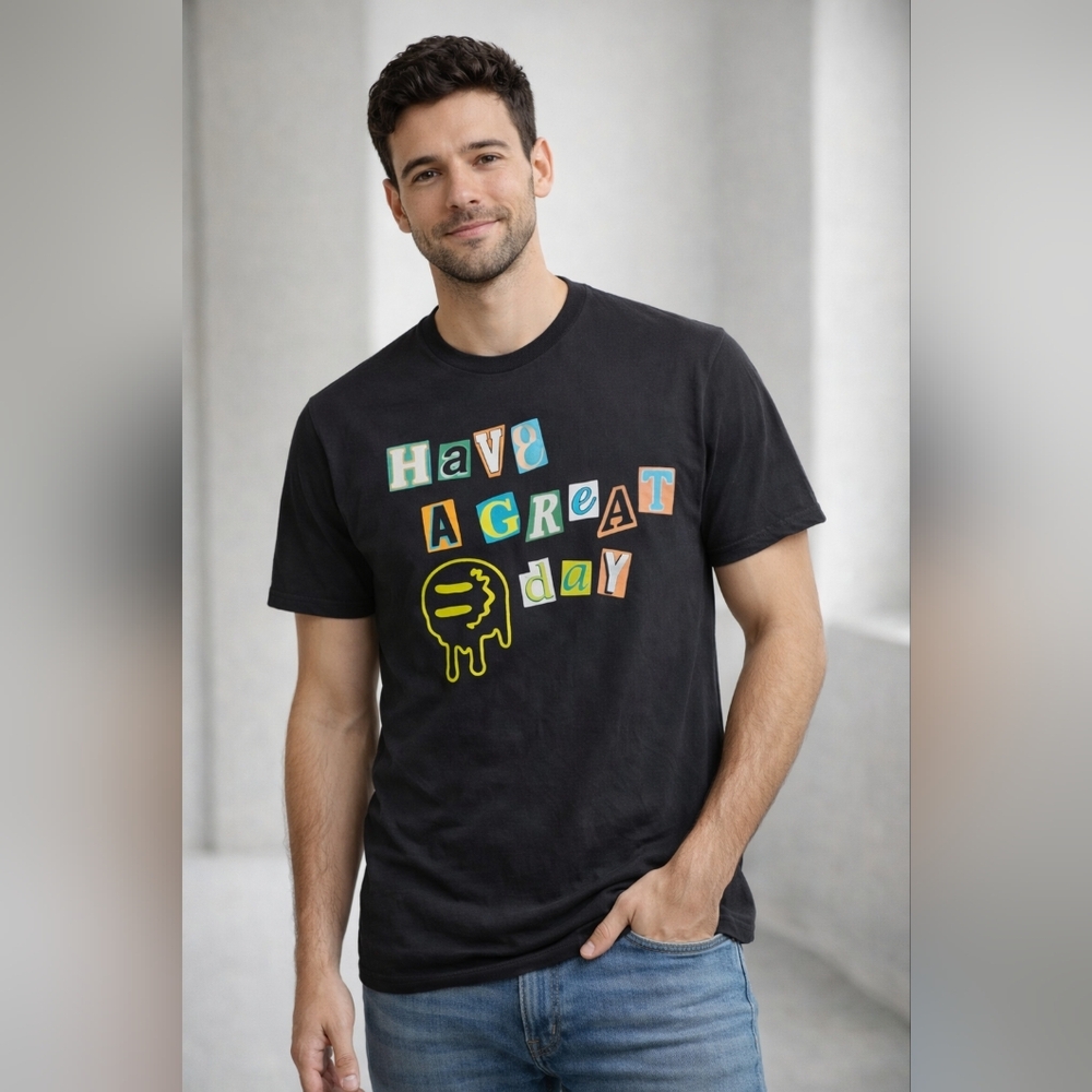Eighty Eight Brand Graphic T-Shirt Medium Black